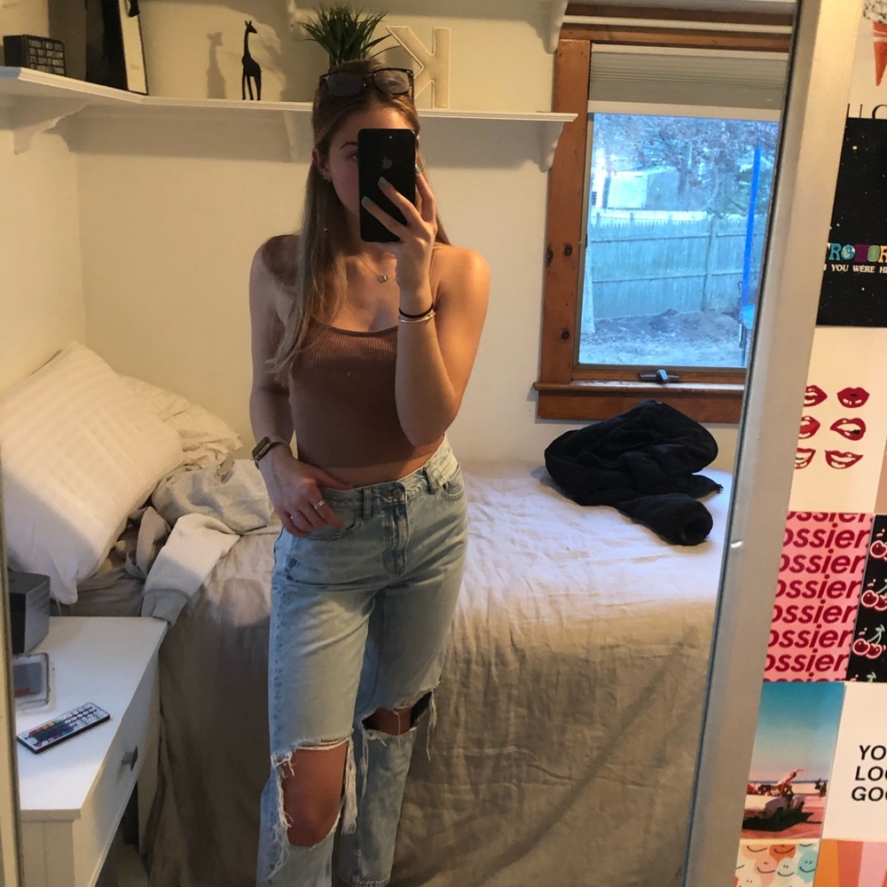 pac sun nude ribbed top